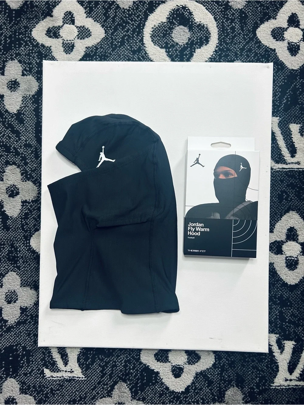Jordan Fly Warm Hood in Black with White Jumpman